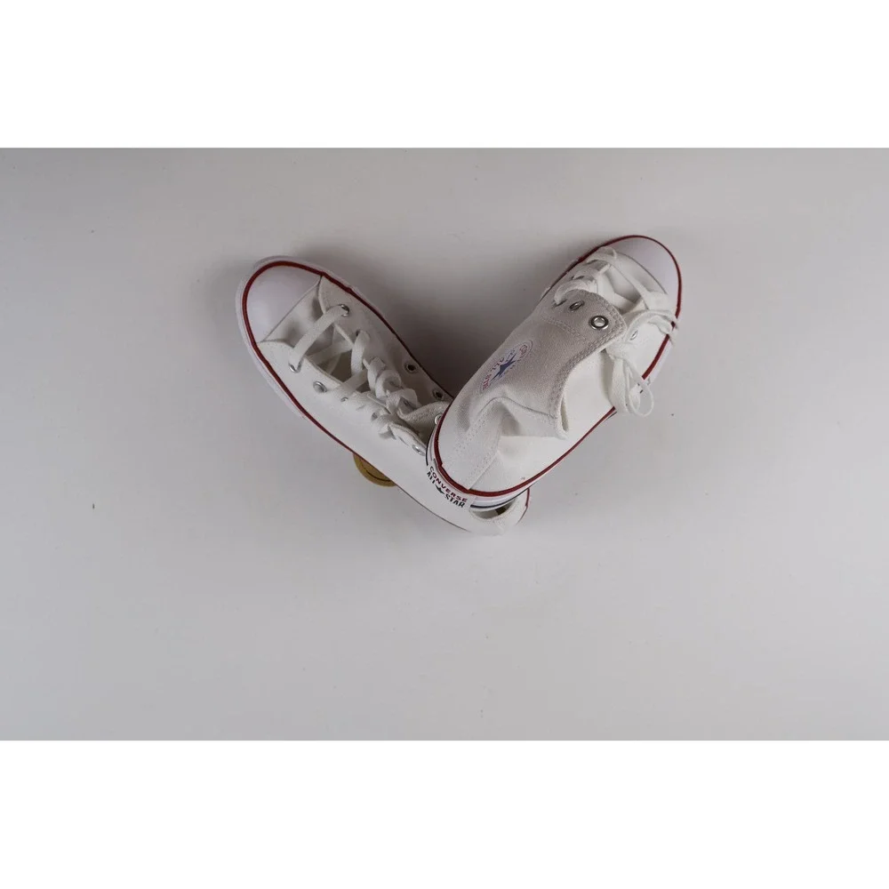 Converse Shoes Chuck Taylor All Star High Top Optical White Solid 3Y Canvas NWT